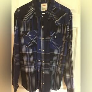 Levi’s Mens Western Button Long Sleeve Shirt. Sz Large.